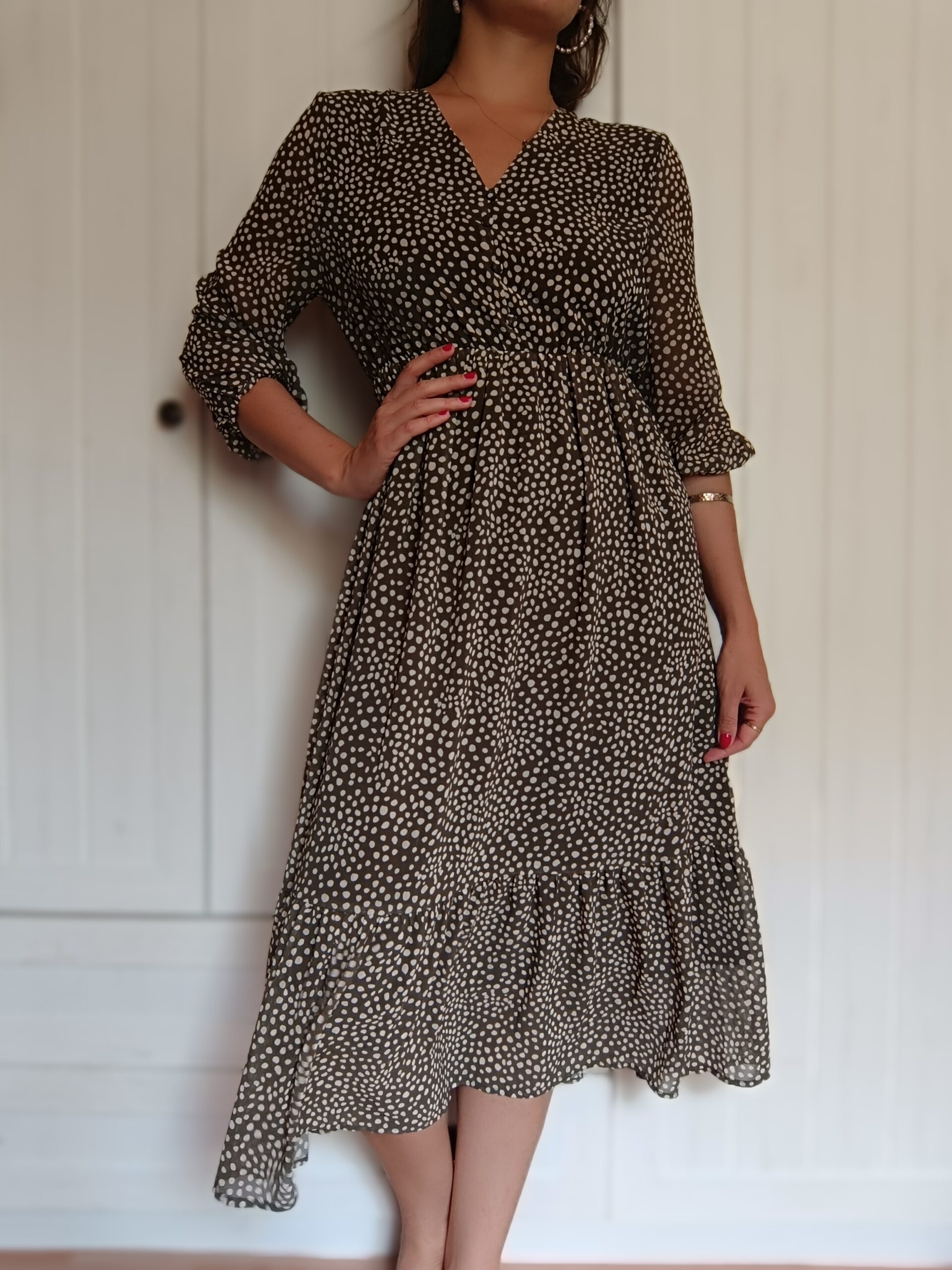 Khaki pöttyös ruha - Image 3