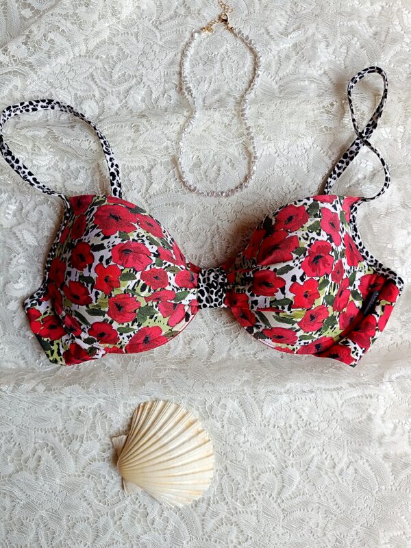 Pipacsos bikini felső