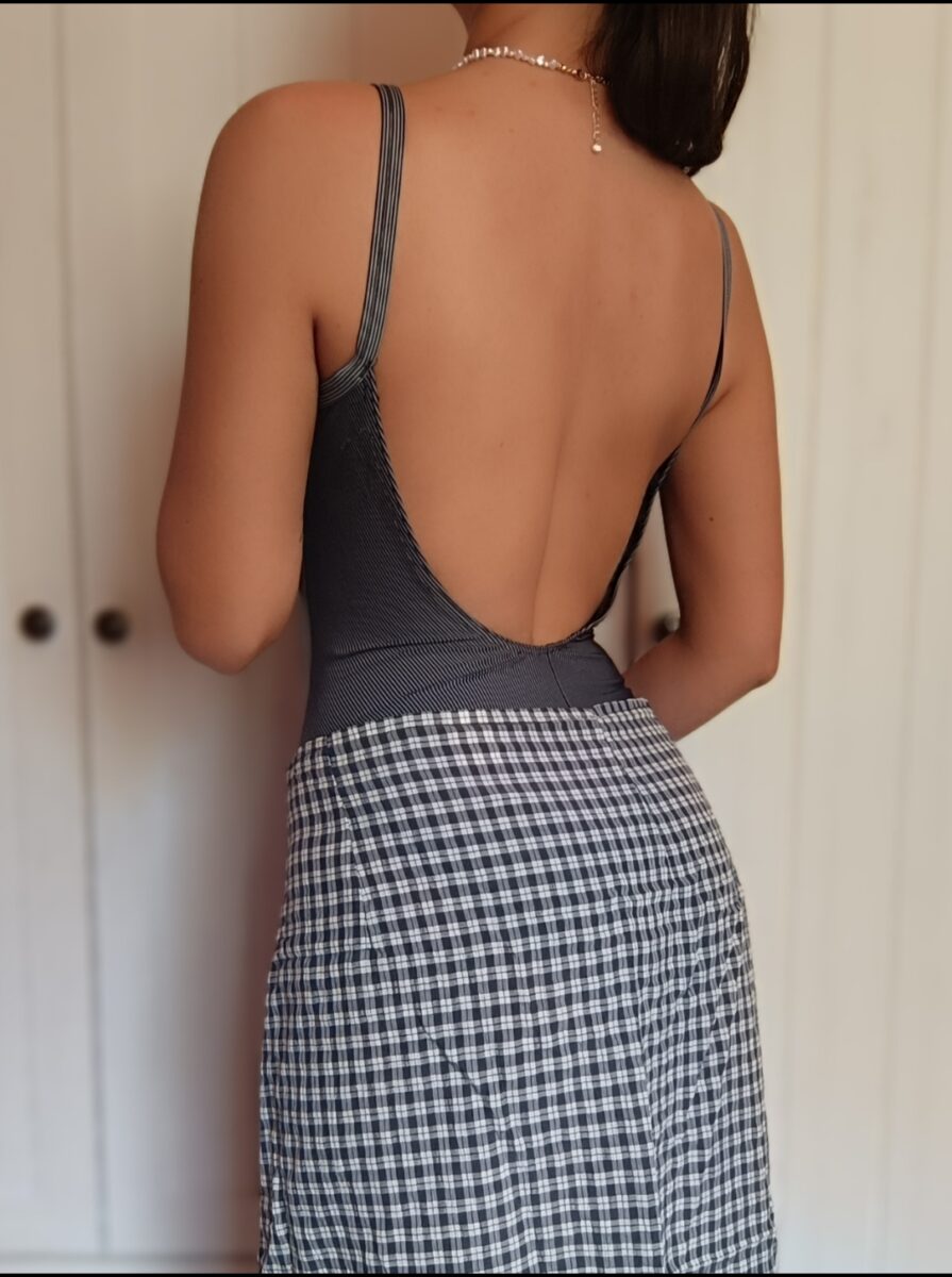 Szürke csíkos fürdődressz - Image 3
