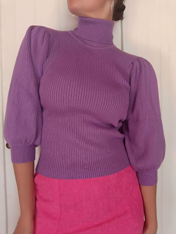 Lila bordázott garbó
